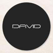 Dein Name | Cool Stylisierbarer, benutzerdefinierb Runder Pappuntersetzer (Vorderseite)