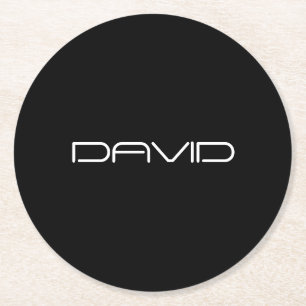 Dein Name   Cool Stylisierbarer, benutzerdefinierb Runder Pappuntersetzer