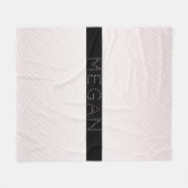 Dein Name | Dünnweiß und sublette Rose Ombre Strei Fleecedecke (Vorderseite (Horizontal))