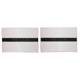 Dein Name | Dünnweiß und sublette Rose Ombre Strei Kissenbezug