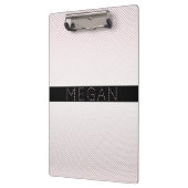 Dein Name | Dünnweiß und sublette Rose Ombre Strei Klemmbrett (Links)