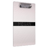 Dein Name | Dünnweiß und sublette Rose Ombre Strei Klemmbrett (Rechts)