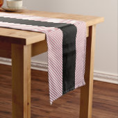 Dein Name | Dünnweiß und sublette Rose Ombre Strei Mittelgroßer Tischläufer (Beispiel)