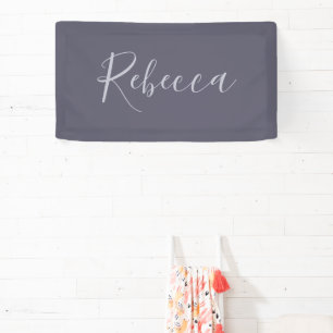 Dein Name Elegante Lavendel-Schrift auf nebligem Banner