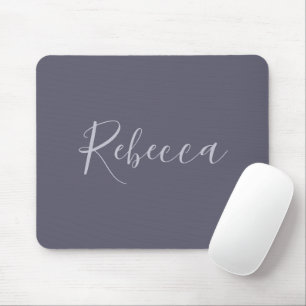 Dein Name Elegante Lavendel-Schrift auf nebligem Mousepad