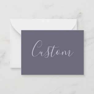 Dein Name Elegante Lavendelschrift auf nebligem Mitteilungskarte