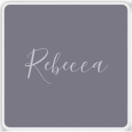 Dein Name | Elegantes Lavenderskript auf Hazy Lila Aufkleber