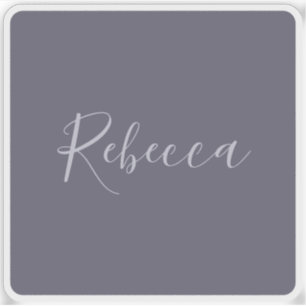 Dein Name   Elegantes Lavenderskript auf Hazy Lila Aufkleber