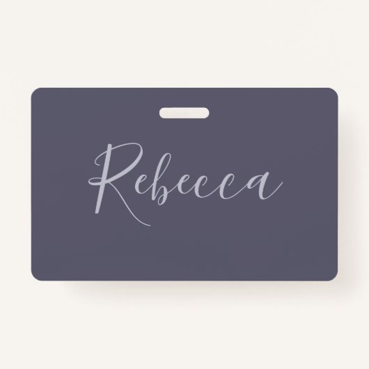 Dein Name | Elegantes Lavenderskript auf Hazy Lila Ausweis (Vorderseite)
