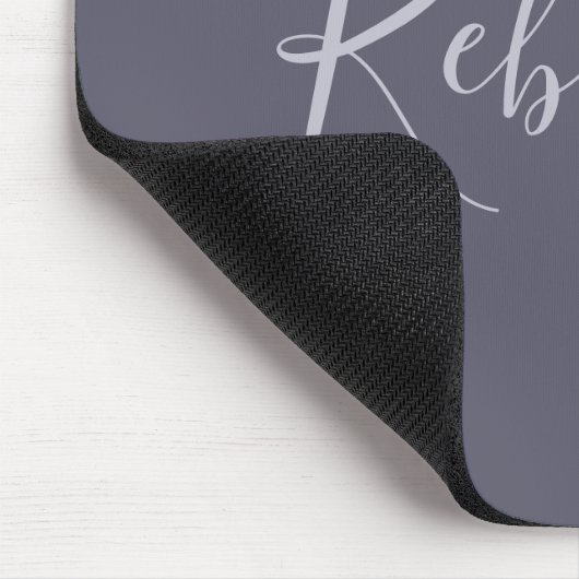 Dein Name | Elegantes Lavenderskript auf Hazy Lila Mousepad (Ecke)