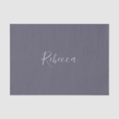 Dein Name | Elegantes Lavenderskript auf Hazy Lila Seidenpapier (Vorderseite)