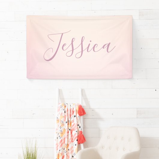 Dein Name | Elegantes Script Soft Ombre Banner (Insitu)