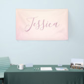 Dein Name | Elegantes Script Soft Ombre Banner (Messeveranstaltung)