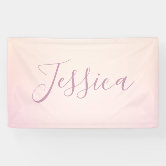 Dein Name | Elegantes Script Soft Ombre Banner (Horizontal)