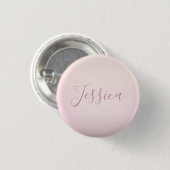Dein Name | Elegantes Script Soft Ombre Button (Vorne & Hinten)