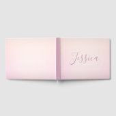 Dein Name | Elegantes Script Soft Ombre Gästebuch (Voll)