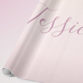 Dein Name | Elegantes Script Soft Ombre Geschenkpapier