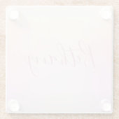 Dein Name | Elegantes Script Soft Ombre Glasuntersetzer (Rückseite)