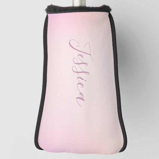 Dein Name | Elegantes Script Soft Ombre Golf Headcover (Rotieren 90)