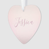 Dein Name | Elegantes Script Soft Ombre Ornament (Vorderseite)