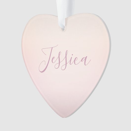 Dein Name | Elegantes Script Soft Ombre Ornament (Vorderseite)