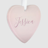 Dein Name | Elegantes Script Soft Ombre Ornament (Vorderseite)