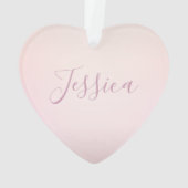 Dein Name | Elegantes Script Soft Ombre Ornament (Rückseite)