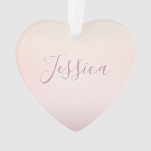 Dein Name | Elegantes Script Soft Ombre Ornament (Rückseite)
