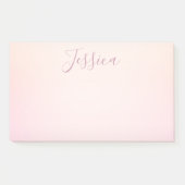 Dein Name | Elegantes Script Soft Ombre Post-it Klebezettel (Vorderseite)