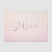 Dein Name | Elegantes Script Soft Ombre Seidenpapier (Vorderseite)