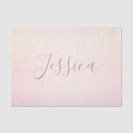Dein Name | Elegantes Script Soft Ombre Seidenpapier