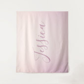Dein Name | Elegantes Script Soft Ombre Wandteppich (Vorderseite)