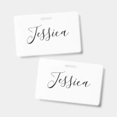 Dein Name | Elegantes Skript Ausweis (Vorder- & Rückseite)