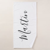 Dein Name | Elegantes Skript Badehandtuch (Badehandtuch)