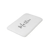 Dein Name | Elegantes Skript Badematte (Schrägansicht)