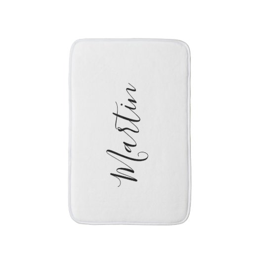 Dein Name | Elegantes Skript Badematte (Vorderseite Vertikal)
