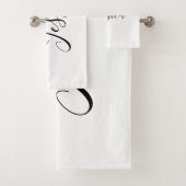 Dein Name | Elegantes Skript Badhandtuch Set (Insitu)