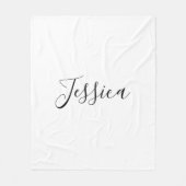 Dein Name | Elegantes Skript Fleecedecke (Vorderseite)