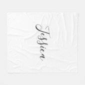 Dein Name | Elegantes Skript Fleecedecke (Vorderseite (Horizontal))