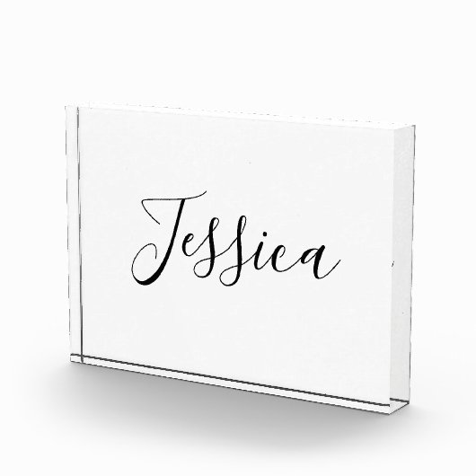 Dein Name | Elegantes Skript Fotoblock (Rechts)