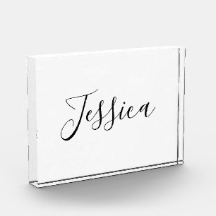 Dein Name   Elegantes Skript Fotoblock