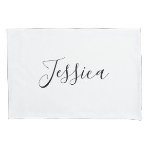 Dein Name   Elegantes Skript Kissenbezug