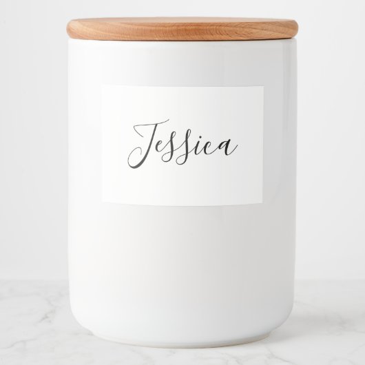 Dein Name | Elegantes Skript Lebensmitteletikett (Vorderseite)