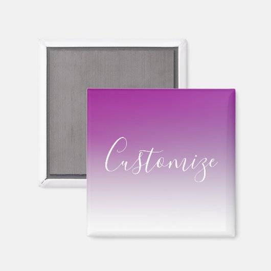 Dein Name | Elegantes Skript Magnet (Vorderseite/Rückseite)