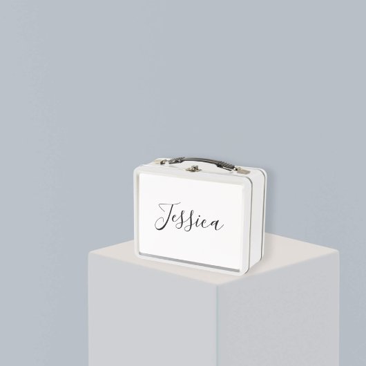 Dein Name | Elegantes Skript Metall Brotdose