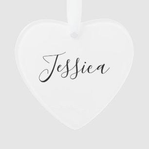 Dein Name   Elegantes Skript Ornament