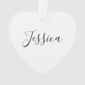 Dein Name | Elegantes Skript Ornament (Rückseite)