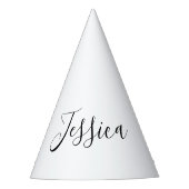 Dein Name | Elegantes Skript Partyhütchen (Vorderseite)