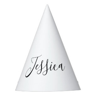 Dein Name   Elegantes Skript Partyhütchen