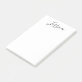 Dein Name | Elegantes Skript Post-it Klebezettel (angewinkelt)